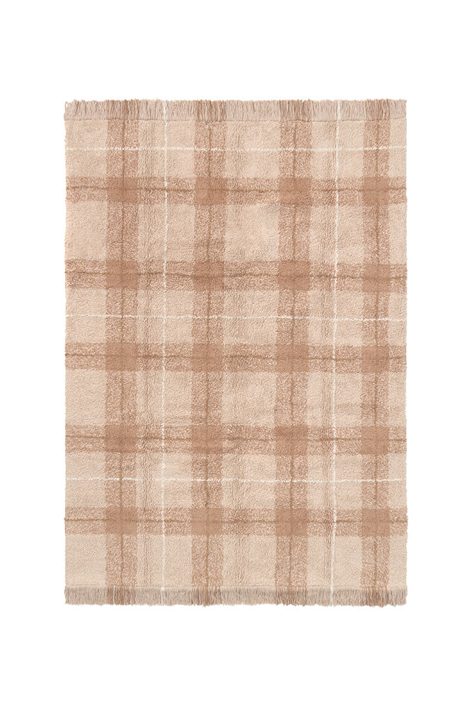 Lorena Canals waschbarer Teppich Tartan, Rose