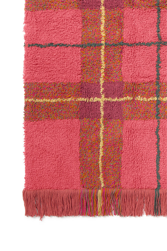 Lorena Canals waschbarer Teppich Tartan, Vintage Red