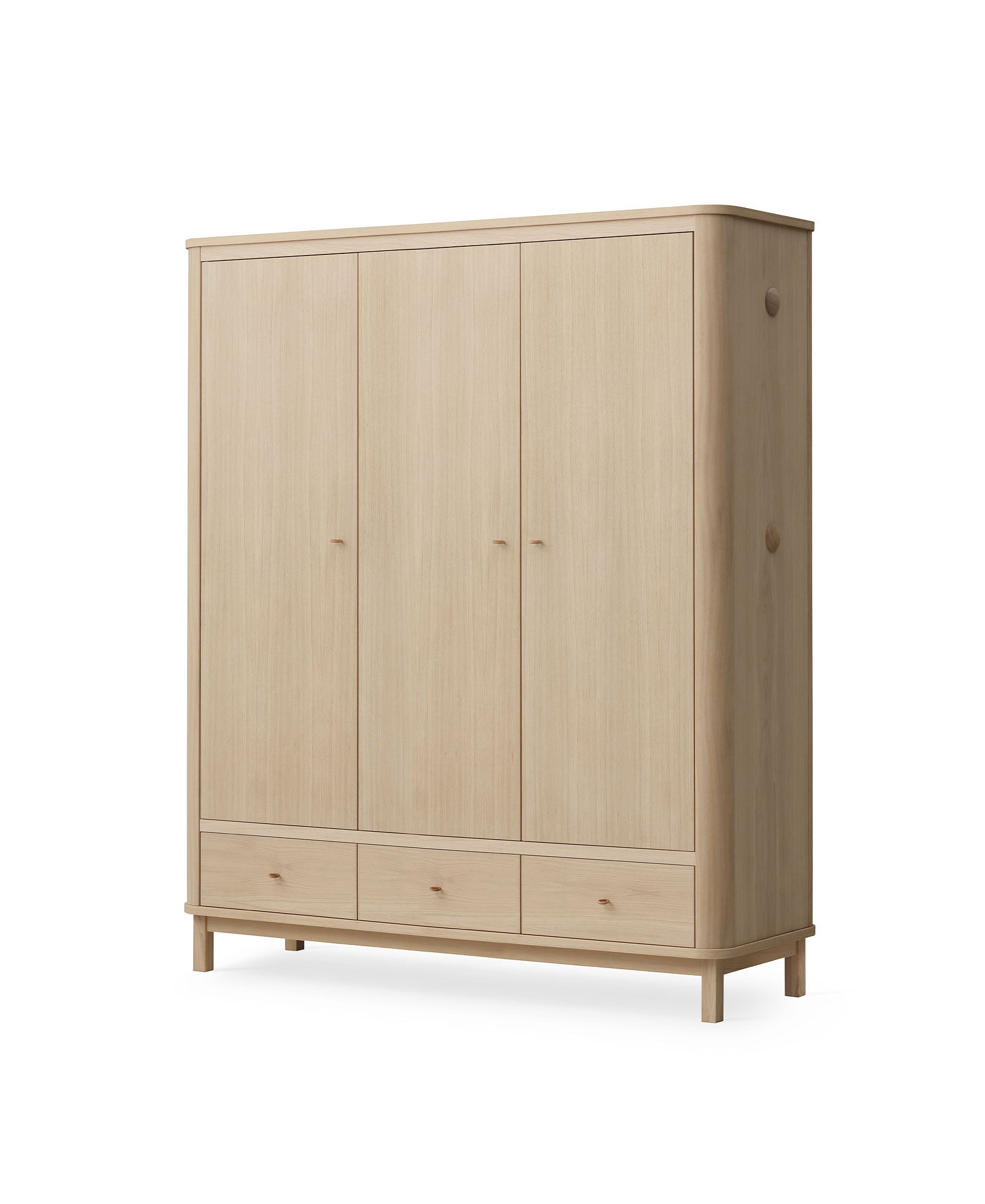Oliver Furniture Wood Kleiderschrank 3-türig, Eiche