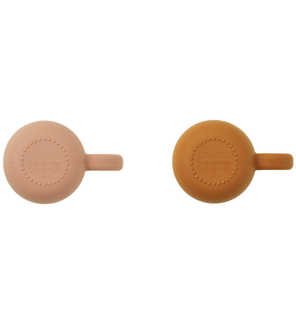 Liewood Silikon-Becher Merce 2er-Pack, mustard/dark rose mix