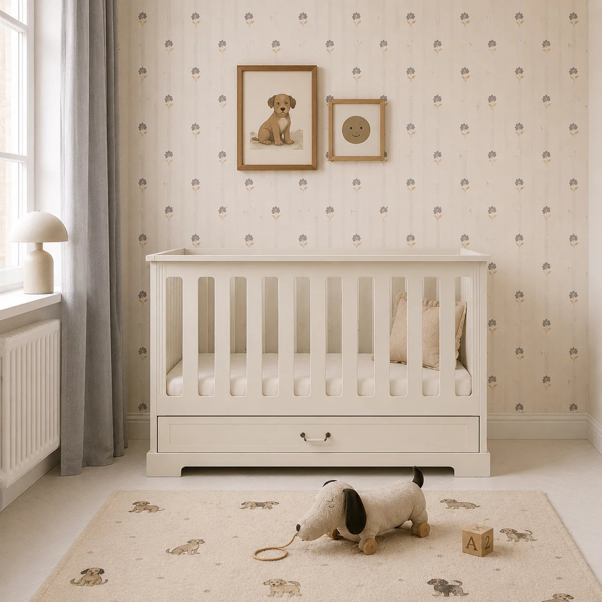 Bellamy Babybett 70x140 cm Ines, weiß