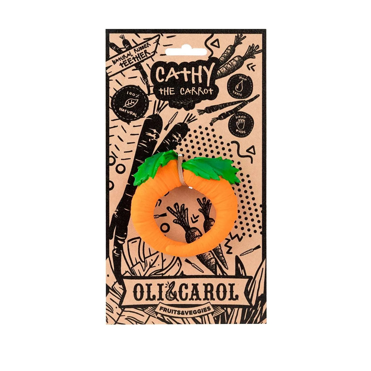 OLI & CAROL Cathy the Carrot Teething Ring