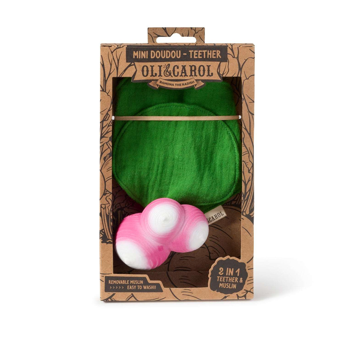 OLI & CAROL Ramona the Radish Lovey-Teether