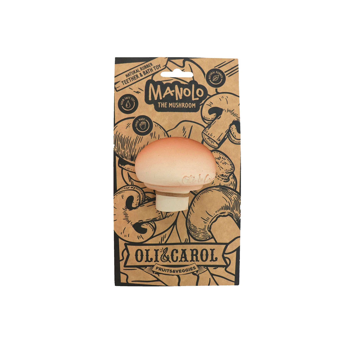 OLI & CAROL Manolo the Mushroom Baby Teether