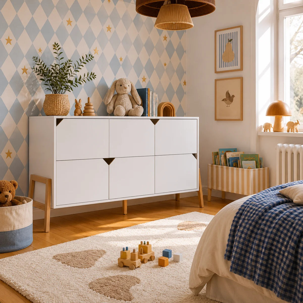 Bellamy Kommode mit 6 Schubladen Lotta, weiß