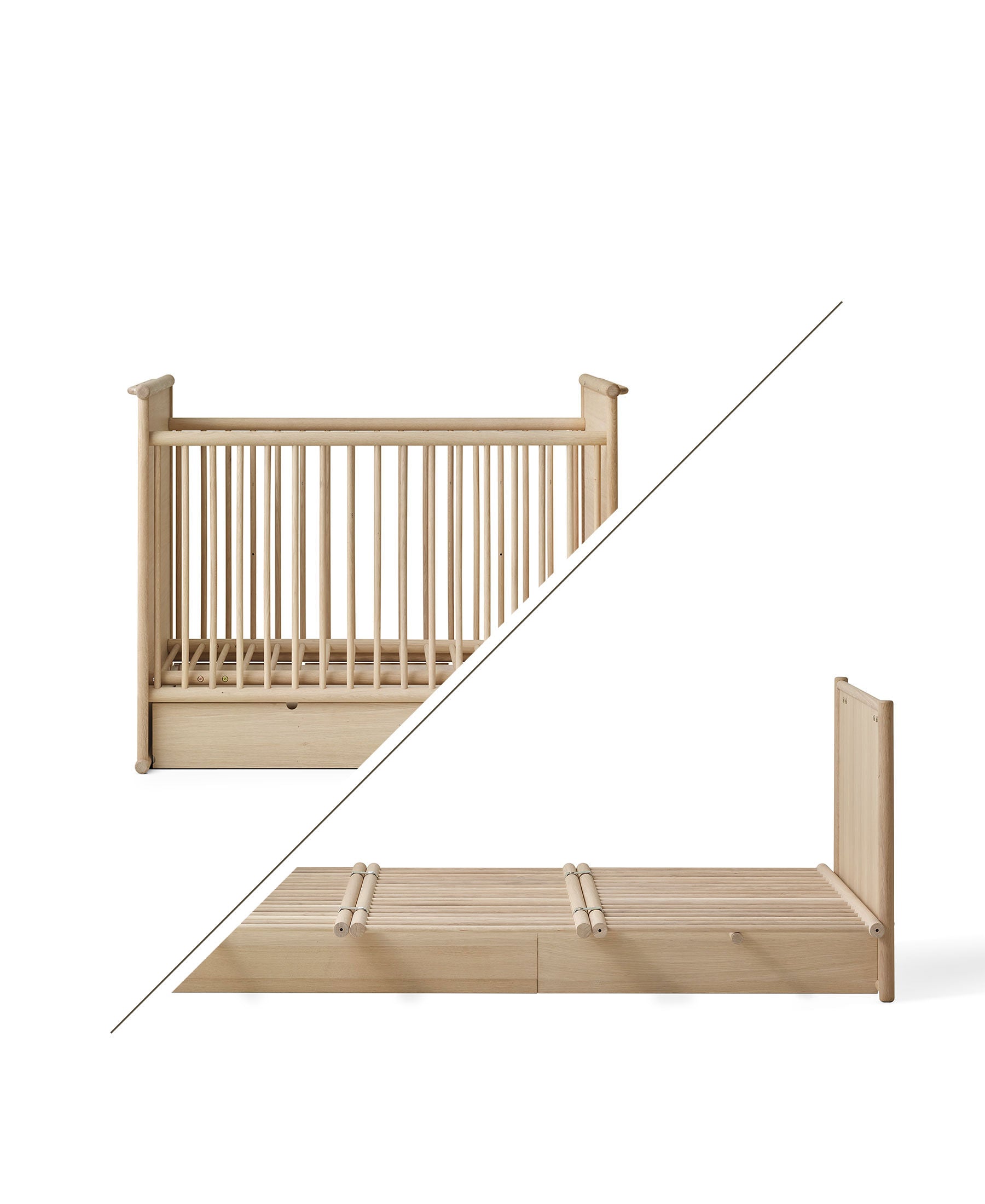 Oliver Furniture Camp Novel Babybett/Bett, Eiche