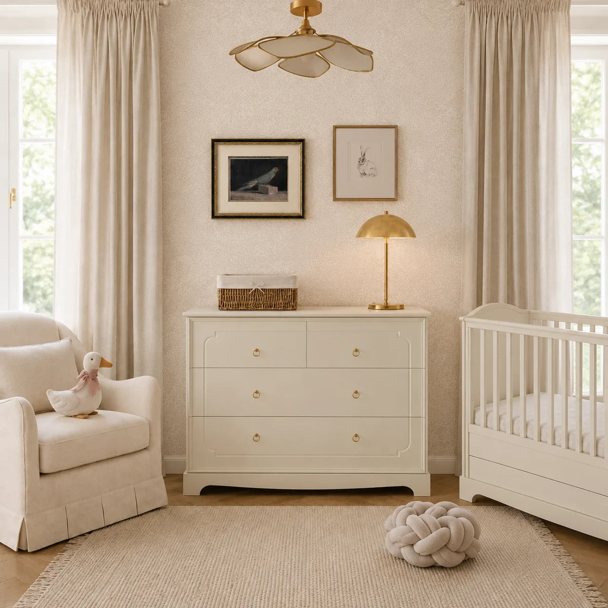 Bellamy Kommode mit 4 Schubladen Royal, creme