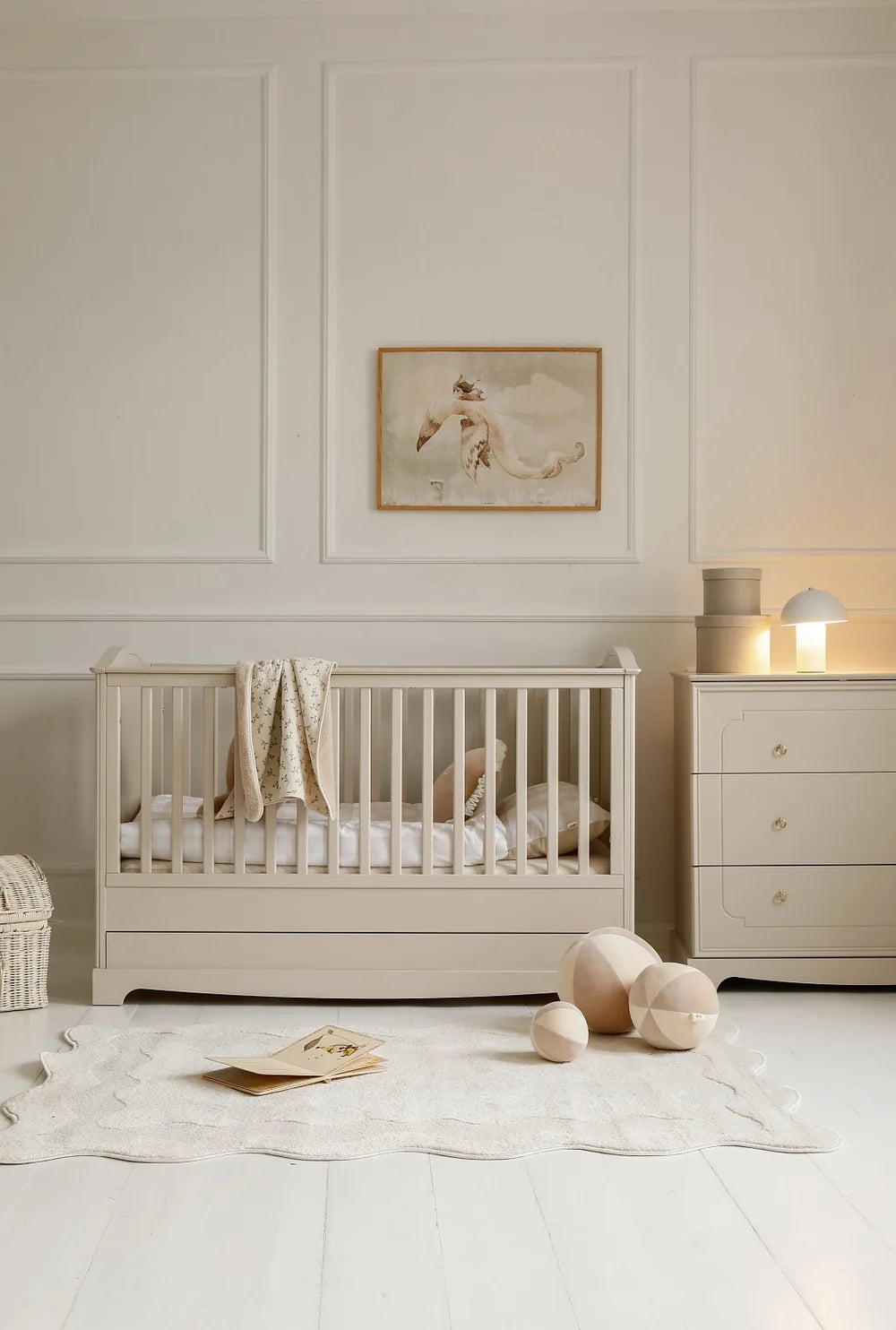 Bellamy Babybett 70x140 cm Royal, creme