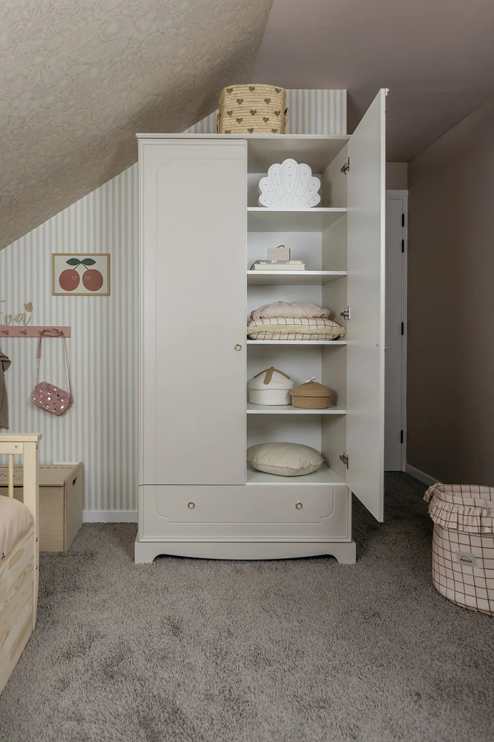 Bellamy 2-türiger Kleiderschrank Royal, creme
