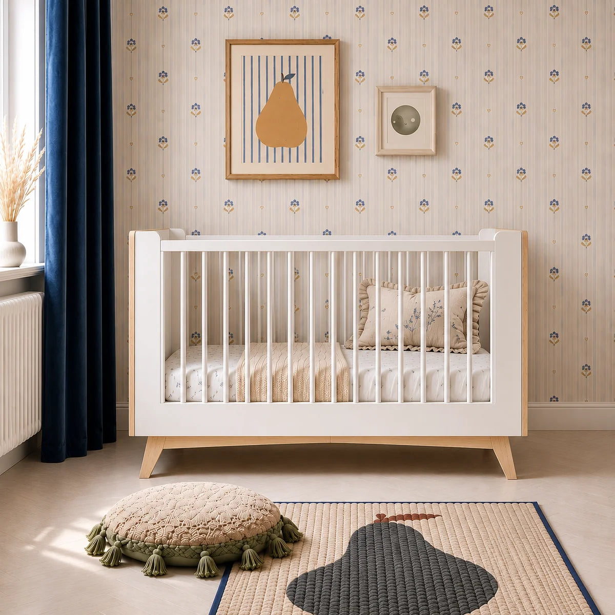 Bellamy Babybett 70x140 cm So Sixty, inkl. Umbauset zum Kinderbett