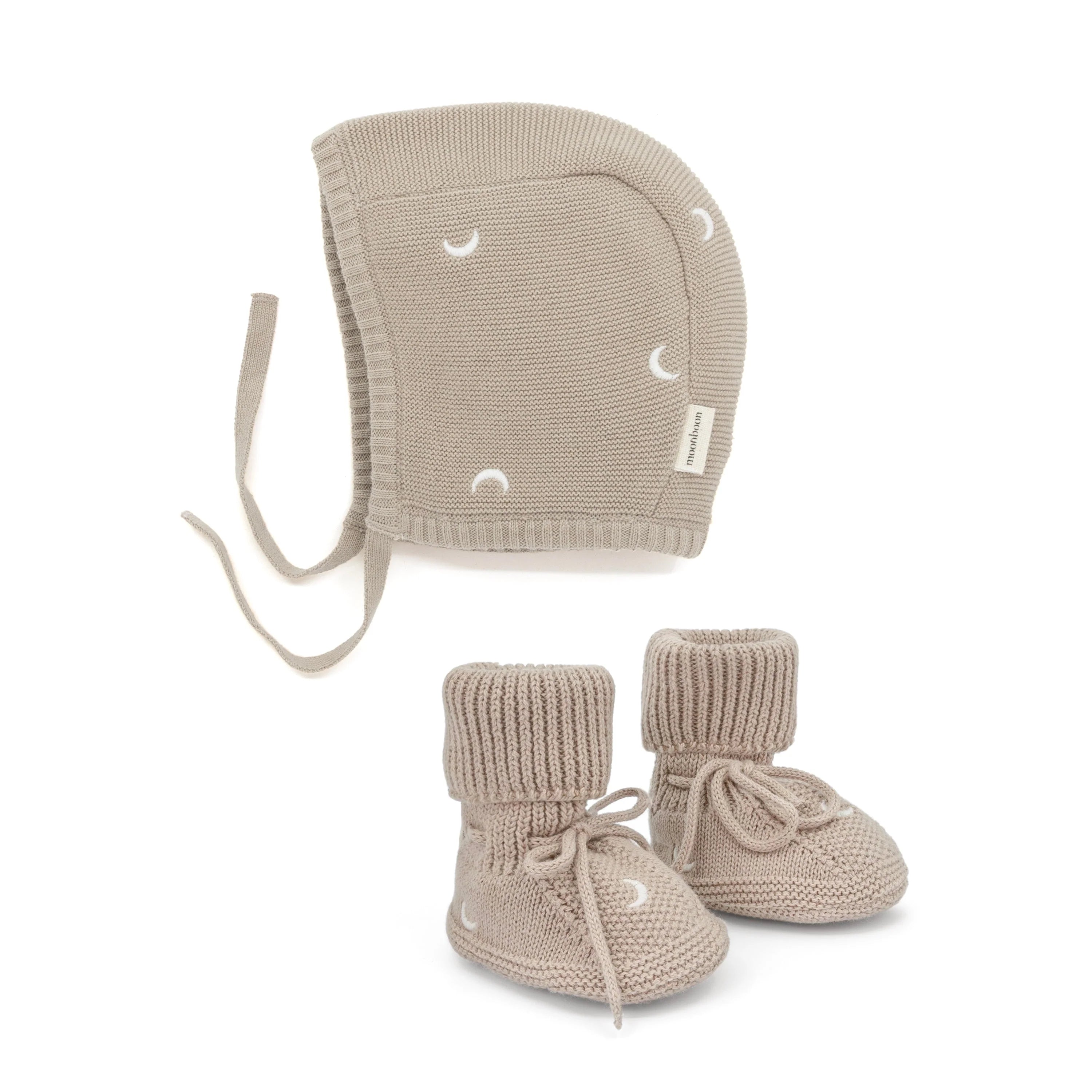 Moonboon Geschenk-Set gestricktes Häubchen & Stiefelchen