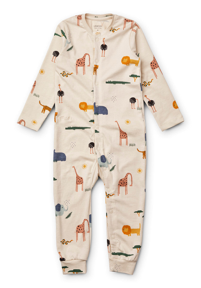 LW14704 - Birk printed pyjamas jumpsuit - 1111 Safari sandy mix - Extra 0.jpg