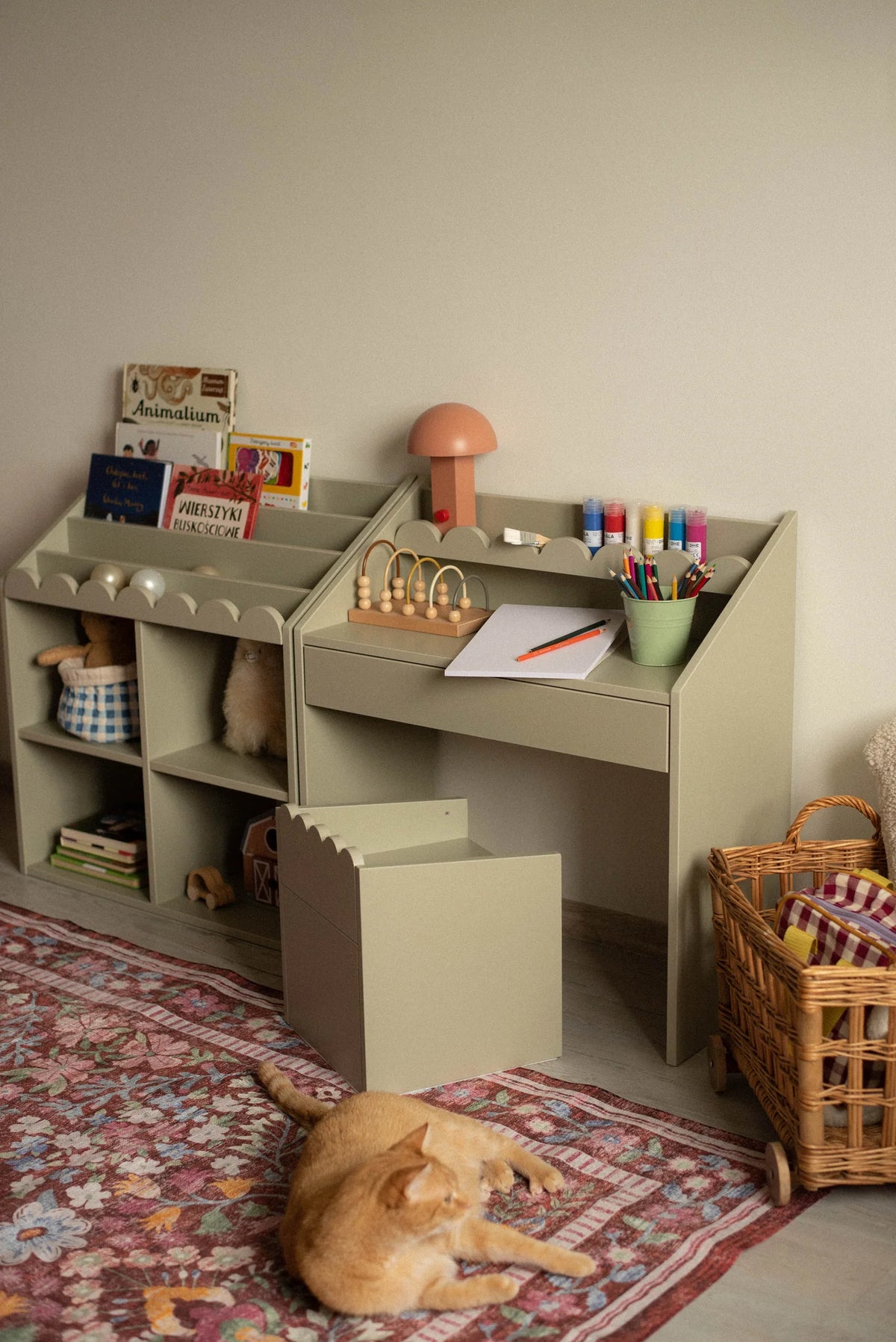 Bellamy Schreibtisch Book Nook, salbeigrün