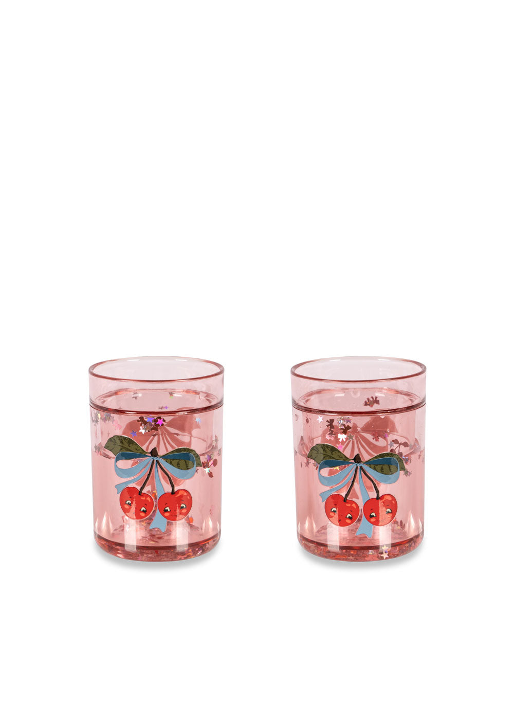 Konges Sløjd Glitzerbecher 2er-Pack, cherry bow