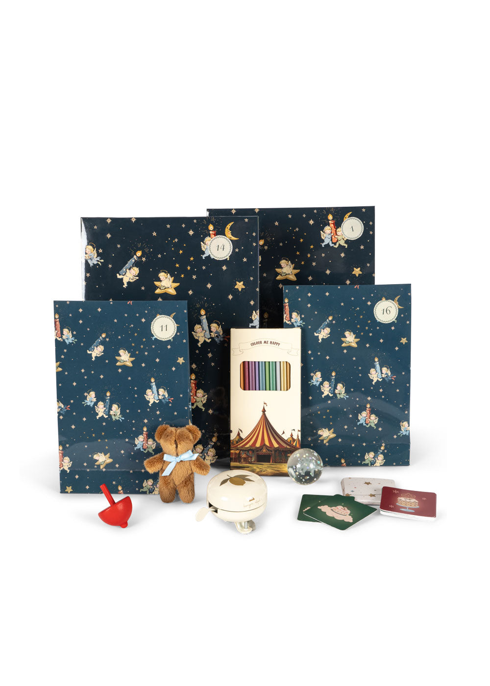 Konges Sløjd Adventskalender mit 24 Geschenken, blau