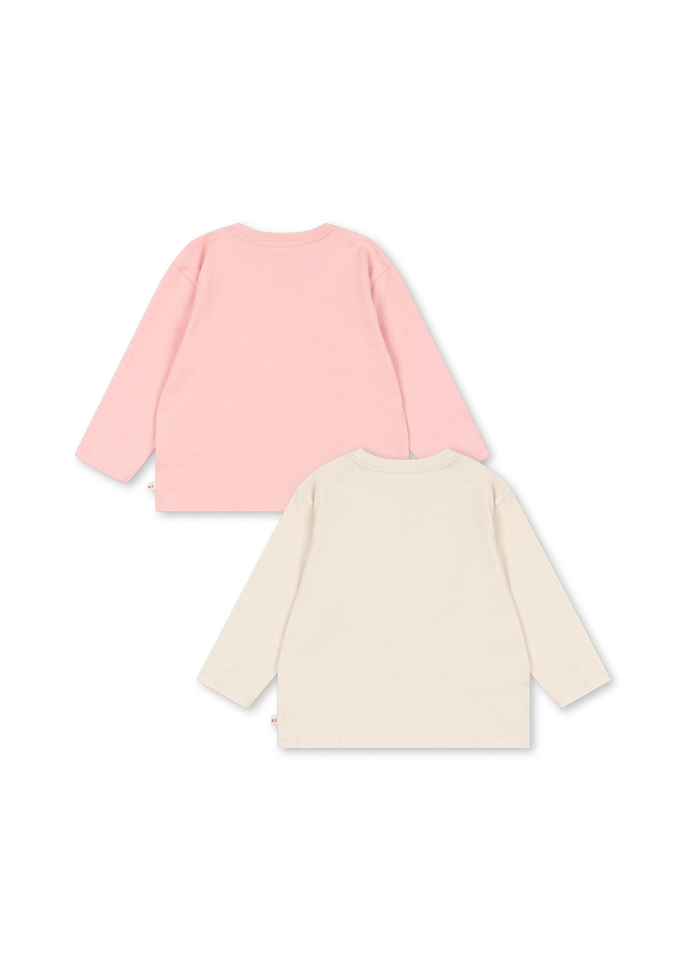 Konges Sløjd Langarm Shirts 2er Pack, pink dolphin/antique white