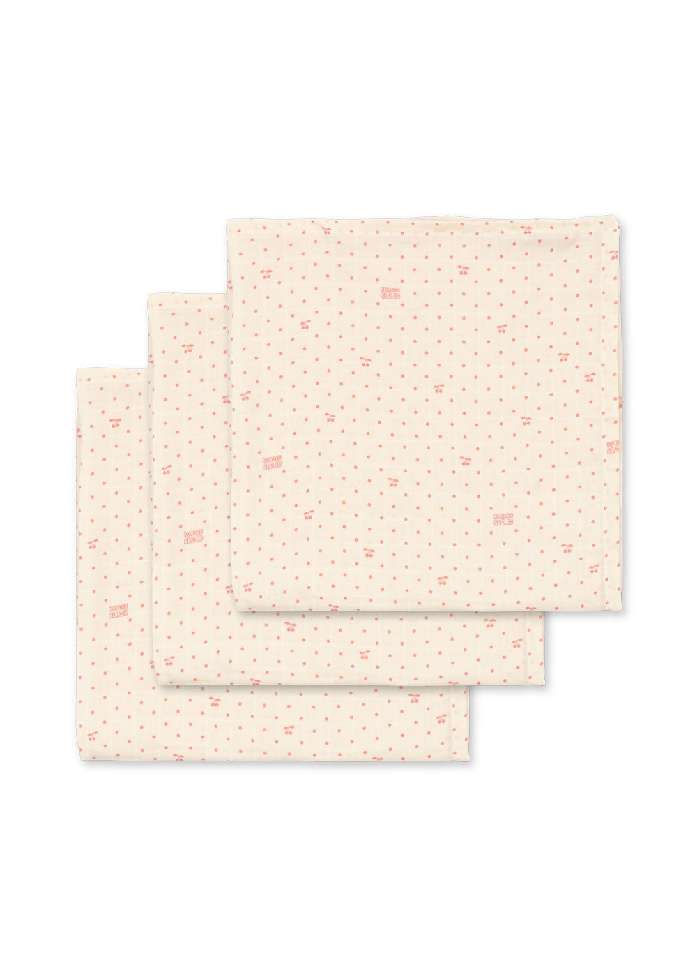 Konges Sløjd Mulltücher 3er-Pack, cherry dot