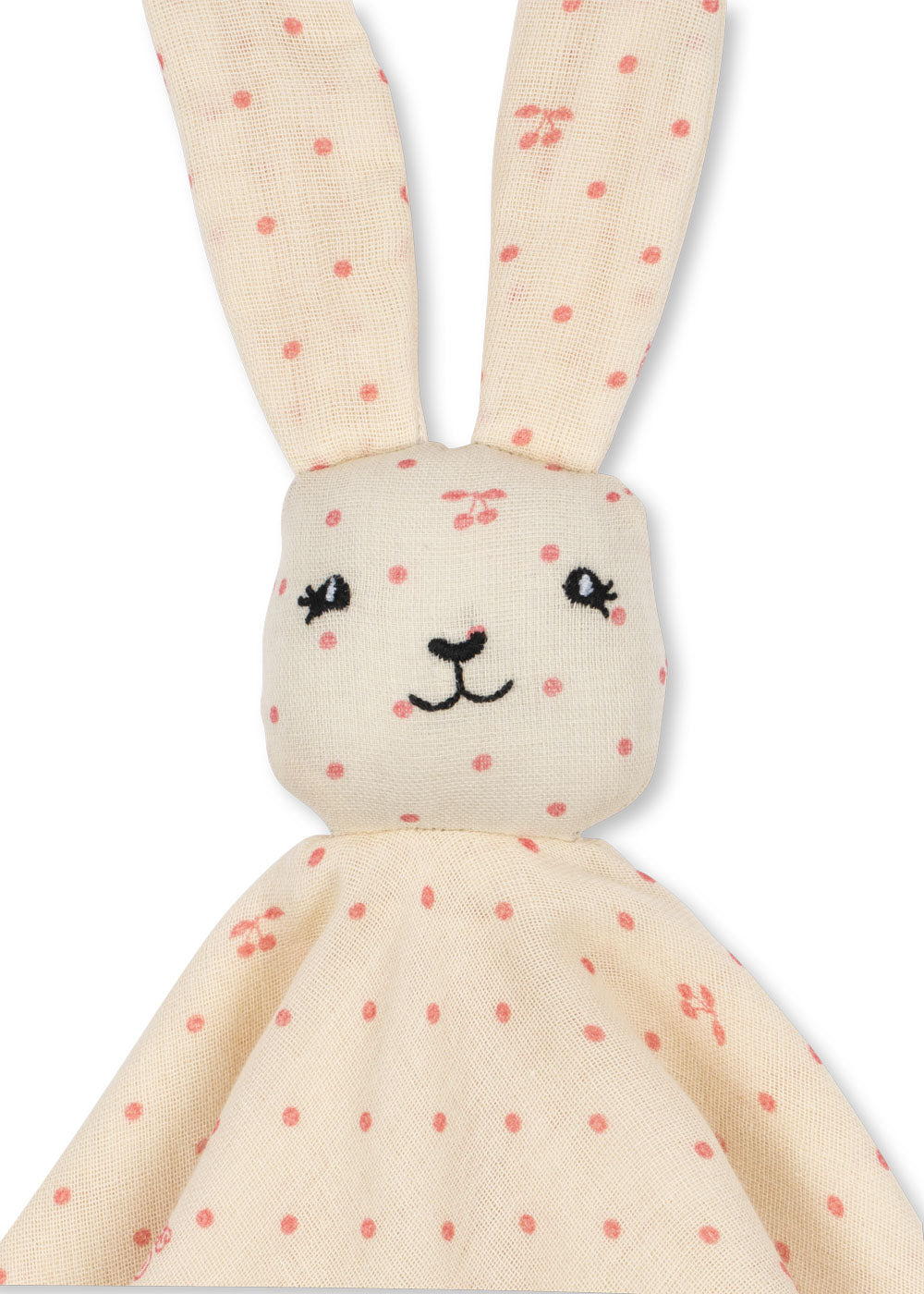 Konges Sløjd Kuscheltuch Sleepy Rabbit, cherry dot